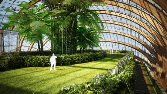 在酒店內(nèi)部，植物將能確保健康的微氣候，提供一個(gè)綠色綠洲。